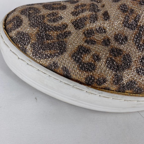 G By Guess Gollys 2 Sneakers Sparkle Leopard Gold Metallic Slip On Flat Shoes 10 - Picture 7 of 10